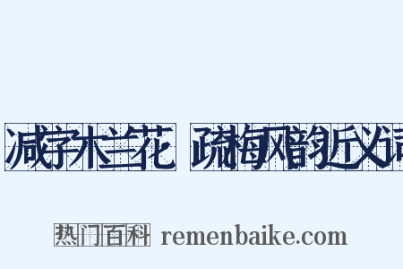 减字木兰花·疏梅风韵近义词是什么意思的图片